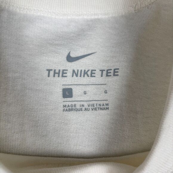 Nike Sportswear The Nike Tee Max 90 Long Sleeve Mens L Off White Cream Shirt EUC - Picture 11 of 13